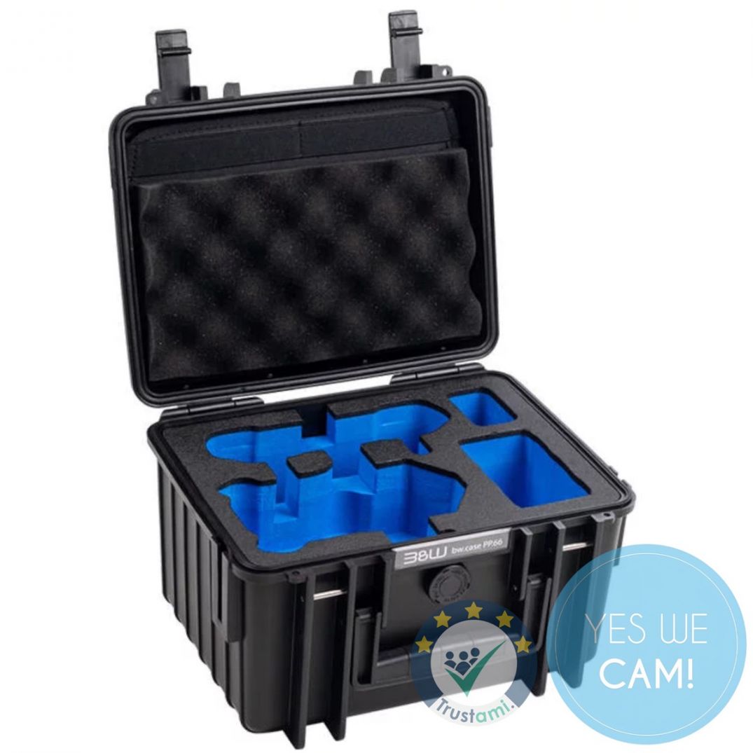 B&W Outdoor Case 2000 schwarz für DJI Mini 4 Pro Drohne mit Zubehör

