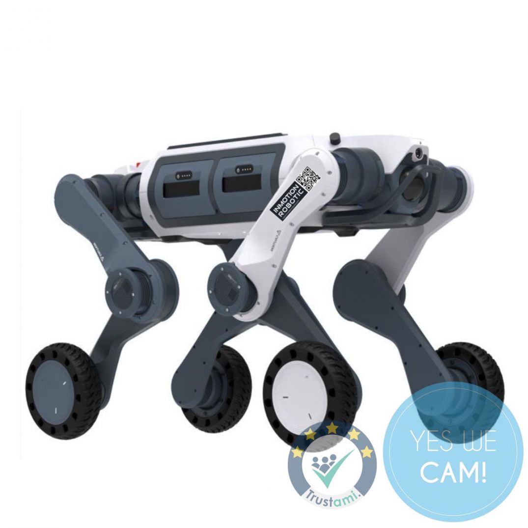 Roboterhund mit fortschrittlicher LiDAR-Technologie und hoher Beweglichkeit für industrielle Anwendungen.
