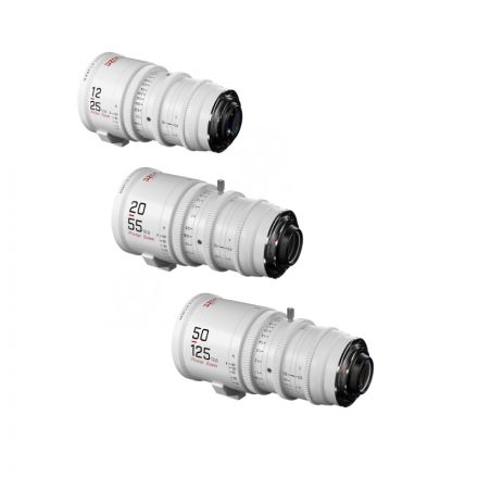 DZOFILM Pictor Zoom 3-Lens Kit 12-25/50-125/20-55 T2.8 White