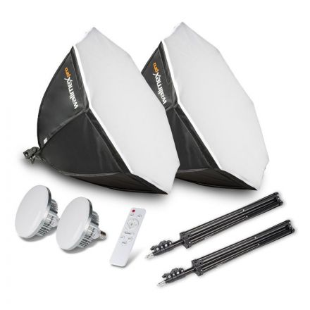 Walimex Pro LED 60W Octagon Ø65cm Bi Color Kit 2