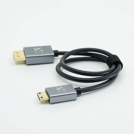 ZILR 4Kp60 1 m Full to Mini Hyper Thin High Speed HDMI Secure Cable Mini Connector