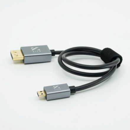 ZILR 4Kp60 1m / 3,3 ft (Full to Micro) Hyper Thin High Speed HDMI Secure Cable mit Mikro-Anschluss