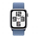 Apple Watch SE Aluminium 40mm Silber (Sport Loop winterblau)