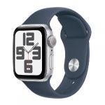 Apple Watch SE Aluminium 44mm Silber (Sportarmband sturmblau) S/M Guter Preis