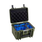 Innenansicht des B&W Typ 200 Case bronze-grün mit Schaumstoffeinsatz für DJI Mini 4 Pro
