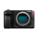 Frontansicht der Canon EOS C50 4K Cinema Kamera ohne Objektiv mit freiliegendem Sensor
