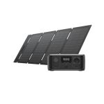 EcoFlow RIVER 3 Solargenerator (PV45W) mit ausgeklapptem Solarpanel und Powerstation in Frontansicht