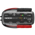 NOCO GB150 Boost Pro 12V 3000A Jump Starter in Frontansicht mit integrierten Starthilfeklemmen 