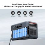 OSCAL PowerMax 1800SE tragbare Powerstation mit verschiedenen Ladeoptionen wie AC-Netzladung, Fahrzeugladung und Solarladung