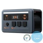 OSCAL PowerMax 1800SE tragbare Powerstation mit Display, USB-C-, USB-A-Anschlüssen und drei AC-Steckdosen, Frontansicht
