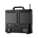 SmallHD OLED 16 Rückseite mit professionellen Anschlüssen, 12G-SDI, HDMI, Ethernet, Stromversorgung und WiFi-Antenne