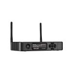 Teradek Prism Flex Mk II HEVC- und AVC-Decoder in schräger Frontansicht mit seitlichen Kühlrippen und WLAN-Antennen