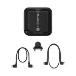 Teradek Bolt Mobile RX 750 in Schrägansicht mit diagonalen Kühlrippen und seitlicher Pairing Taste.
