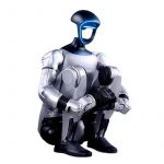 Nahaufnahme des Unitree G1 EDU-U1 humanoiden Roboters mit Unitree-Logo auf der Brust, freigestellt auf weißem Hintergrund