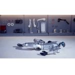 Unitree G1 humanoider Roboter beim Selbstaufrichtungs-Test nach Sturz – autonome Balancekontrolle und stabile Bewegungssteuerung.