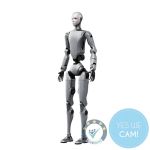 UNITREE H2 Humanoid Robot – Frontansicht mit vollständiger Körperdarstellung und detailreicher Mechanik