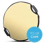 Walimex Pro 5 in 1 Faltreflektor Wavy Comfort Ø107cm mit Griffen und 5 Reflektorfarben Gold
