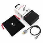 ILR 4Kp60 Full to Micro HDMI Kabel mit Verpackung und schwarzer ZILR Transporttasche auf weißem Hintergrund.