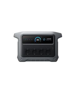 Anker Solix C1000X GEN 2 Powerstation in der Frontansicht mit Display und Tragbar