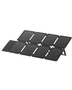 Ausgeklapptes Anker SOLIX PS60 Portable Solarpanel in flacher Frontansicht mit segmentierter Modulstruktur.