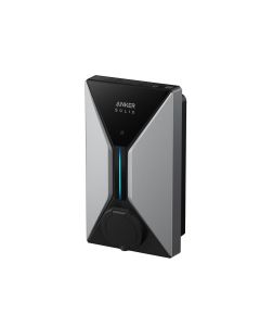 Anker V1 Smart Charger in direkter Frontansicht – mittige LED-Leiste signalisiert aktiven Ladevorgang, das Gehäuse verbindet Technik mit Architektur.