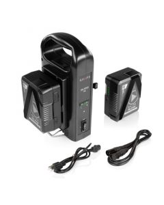 SHAPE two 14.8V 98WH Rechargeable Lithium-Ion V-Mount Batteries with Dual Charger Akku 
