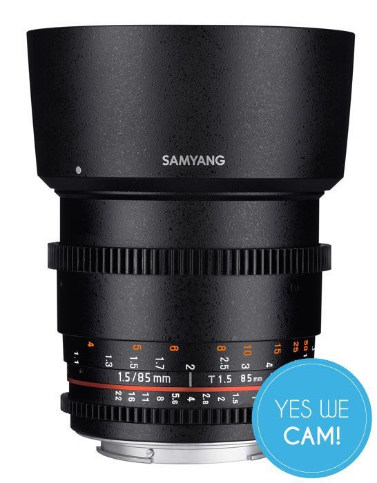 Samyang 85mm T1.5 VDSLR II Objektiv für Nikon Vorderansicht