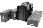 Axcom V-Mount Ladegerät + 4 U-SVLO-190 Akkus