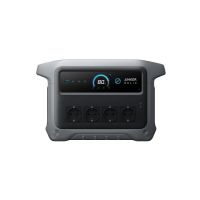 Anker Solix C1000X GEN 2 Powerstation in gerader Frontansicht mit eingeschaltetem Statusdisplay