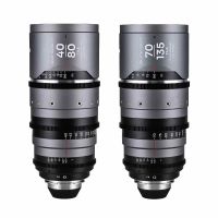 Frontansicht der LAOWA Sunlight 2X Anamorphic Zoom Objektive 40-80mm und 70-135mm Vollformat