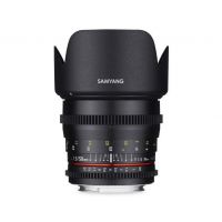 Samyang 50mm T1.5 VDSLR Objektiv für Canon EF Seitenansicht