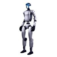 Unitree G1 EDU-U2 humanoider Roboter, leicht seitliche Frontansicht, freigestellt auf weißem Hintergrund